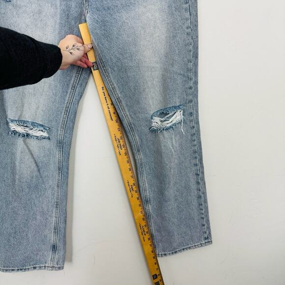 Wish List Gray Blue Mid Rise Straight Leg Distressed Jeans Women’s Size L - Picture 4 of 8